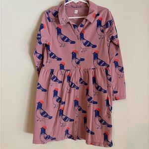 Tea Collection Pigeon Button Down Shirt Dress